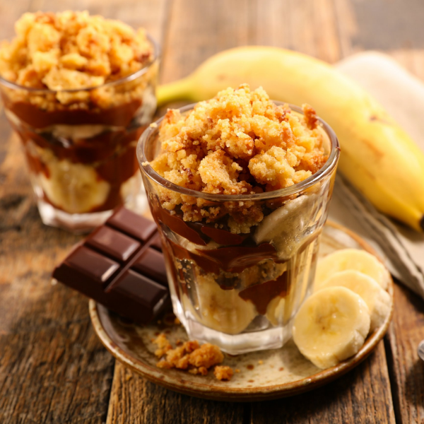 Crumble banane chocolat